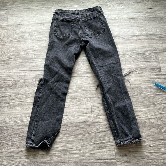 Abercrombie & Fitch - 90's Straight Ultra High Rise Size 28/6R Black Denim - Picture 7 of 7